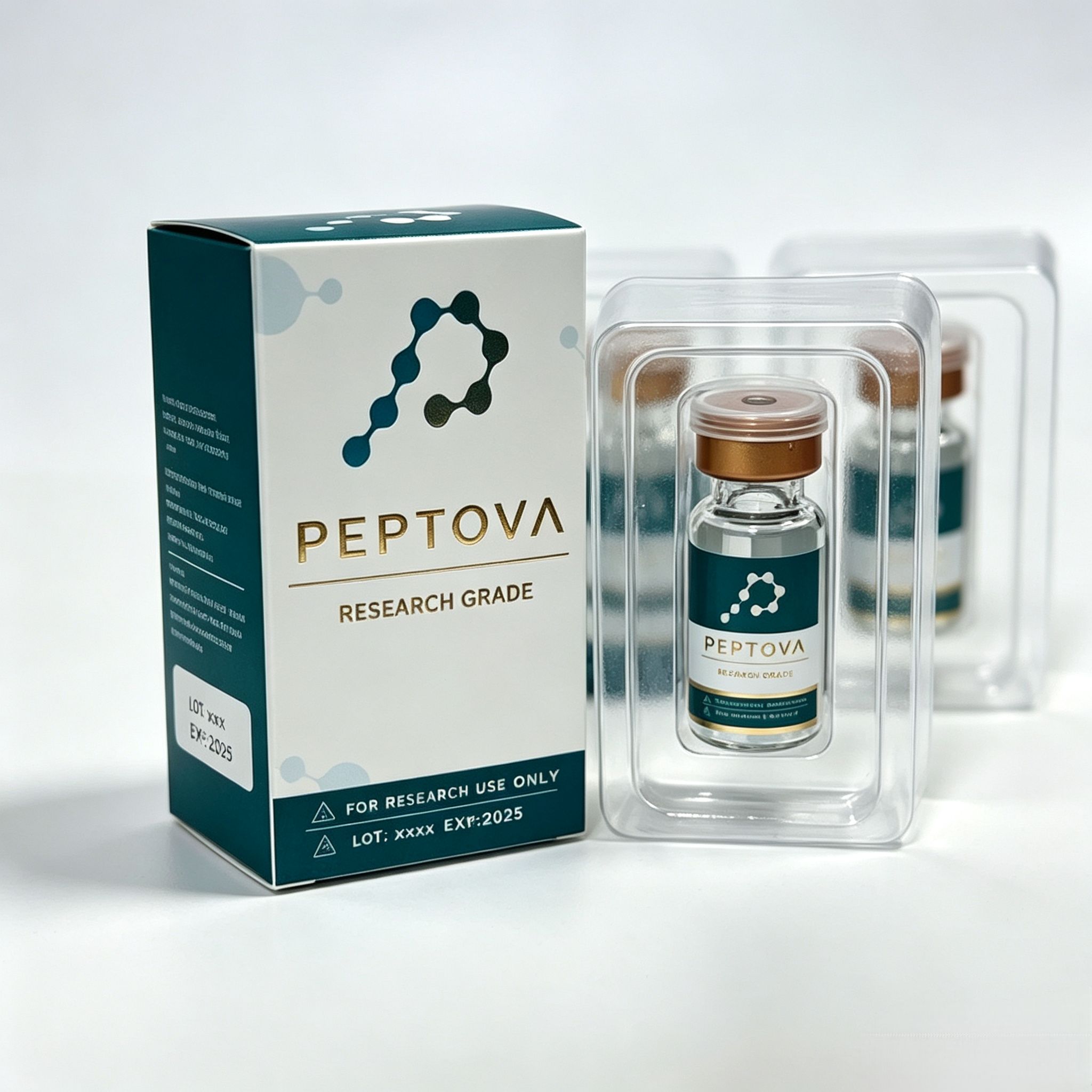 Luxury Skincare Bottles - สติกเกอร์ไวนิลกันน้ำ HD แบบติดเอง ฉลากเปปไทด์หรูหราแบบกำหนดเอง สำหรับขวดบรรจุภัณฑ์ขนาด 3