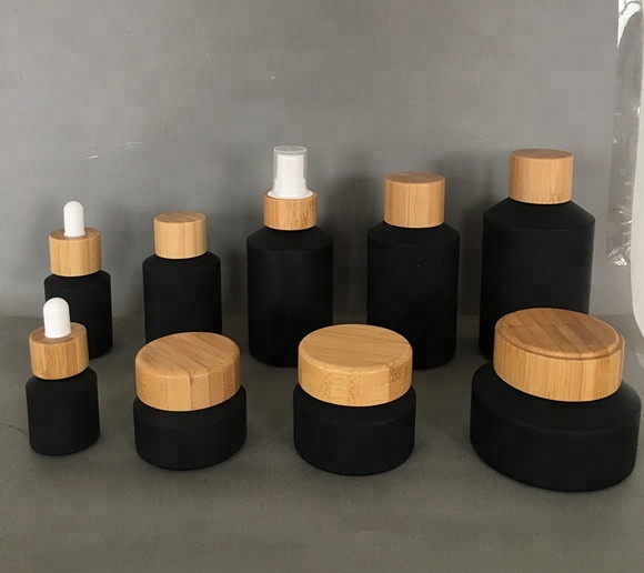 Luxury Skincare Jars - ขวดแก้วสีดำด้านขนาด 120 มล. จำนวน 60 ชิ้น