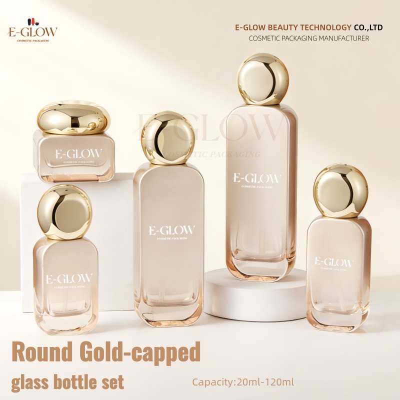 Luxury Skincare Jars - 【โลโก้แบบกำหนดเอง】ชุดขวดสีส้มไล่เฉด 1 ชิ้น บรรจุภัณฑ์เครื่องสำอางแก้วหรูหรา 100 มล.