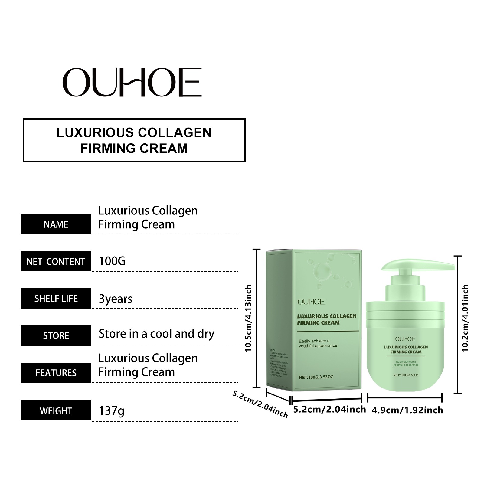 100g Collagen Peptide Cream Tr - Luxury Skincare Jars บทวิจารณ์และราคา