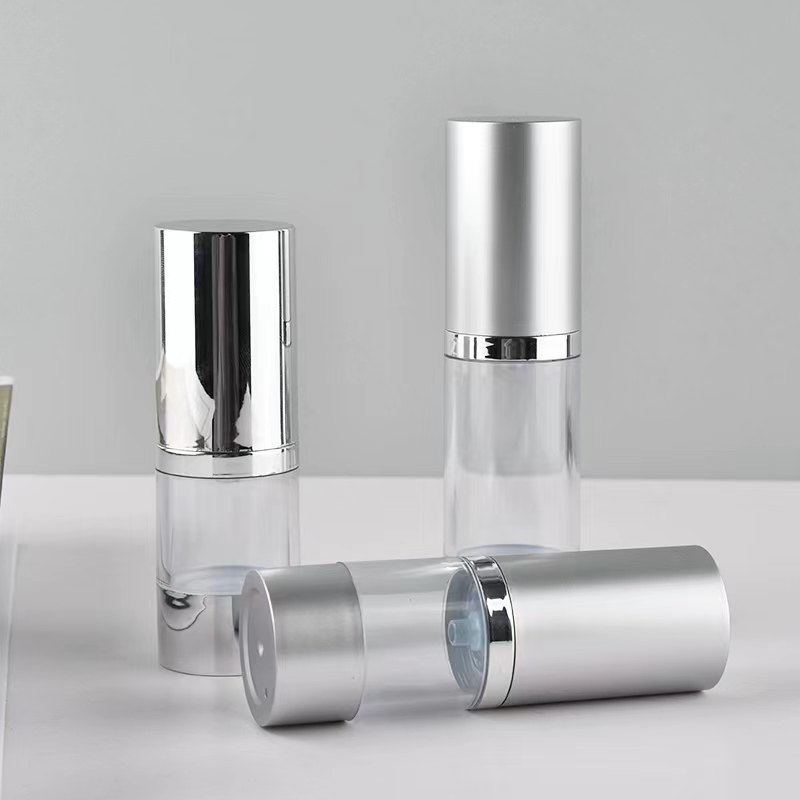 Bright/Matte Silver ขวดสูญญากา - Luxury Skincare Bottles บทวิจารณ์และราคา