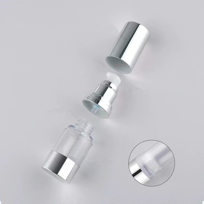 Bright/Matte Silver ขวดสูญญากา - Luxury Skincare Bottles บทวิจารณ์และราคา