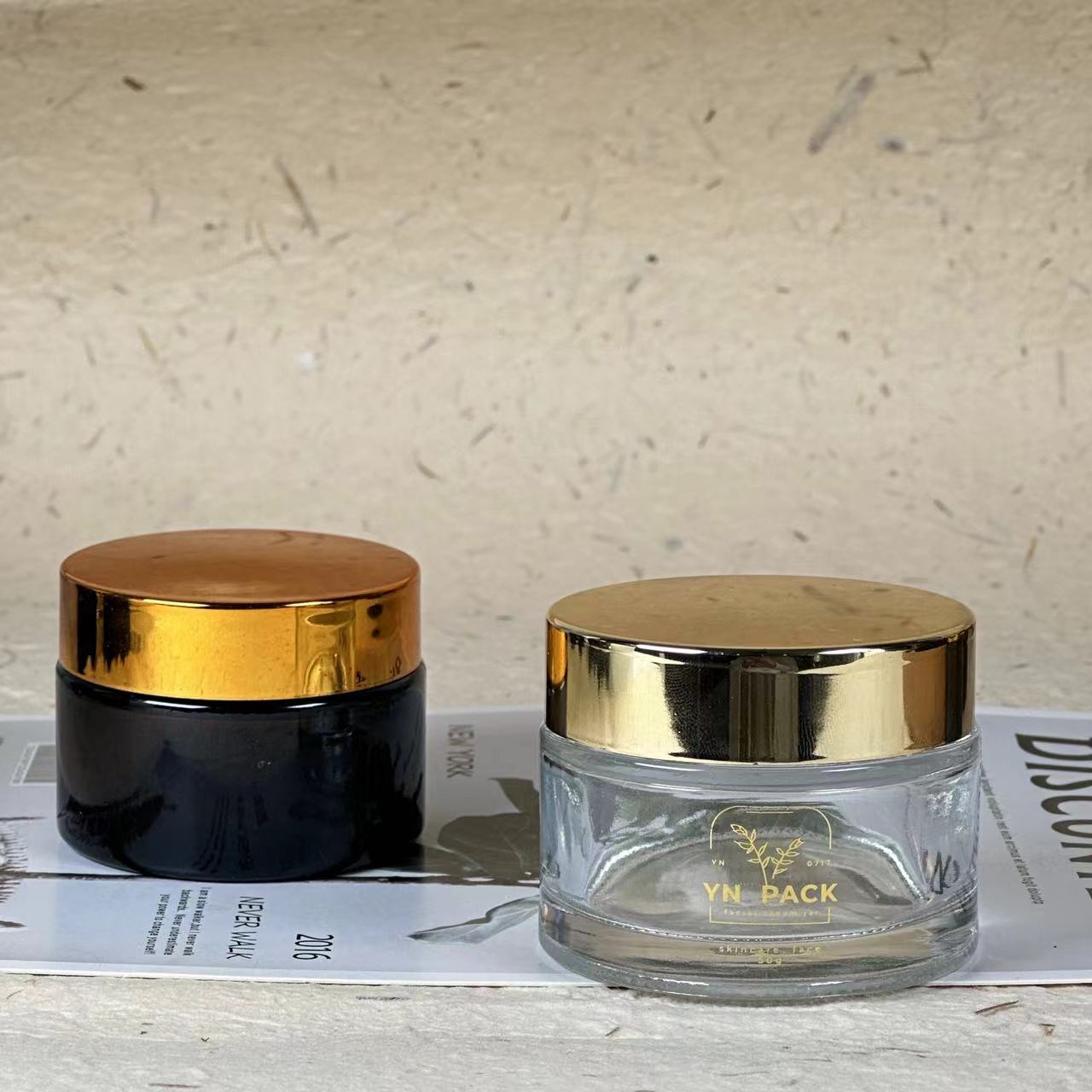 หรูหราแก้วJar Wholesa Frosted  - Luxury Skincare Jars บทวิจารณ์และราคา