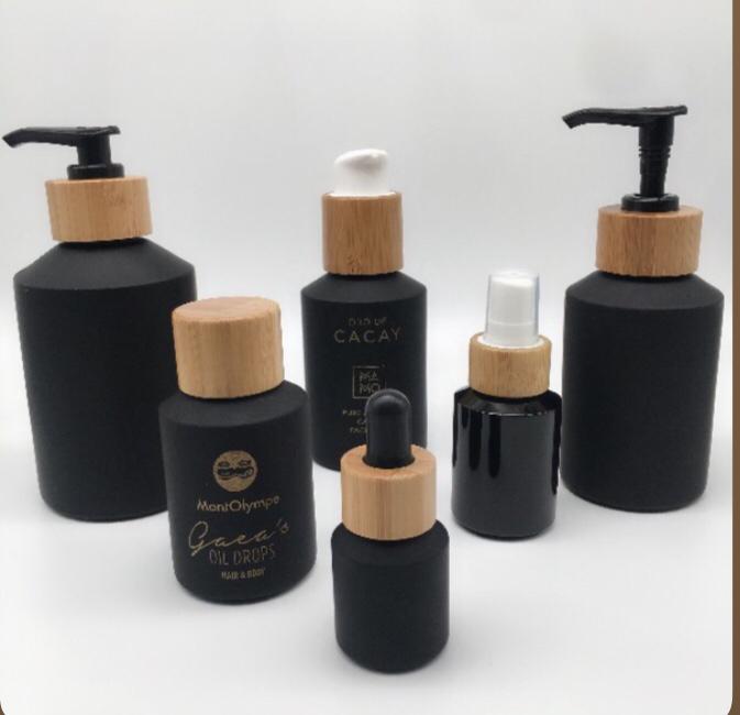 ขวดแก้วสีดำด้านขนาด 120 มล. จำ - Luxury Skincare Jars บทวิจารณ์และราคา