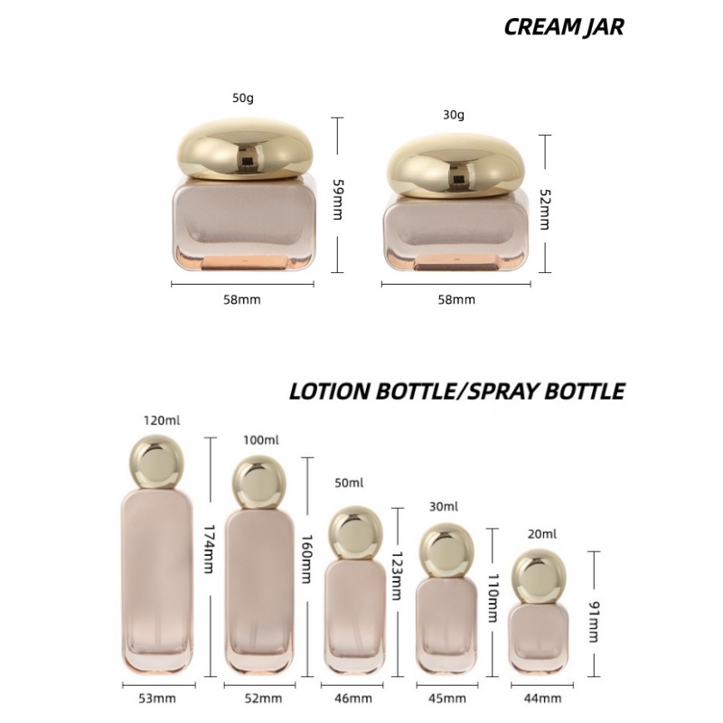 【โลโก้แบบกำหนดเอง】ชุดขวดสีส้มไ - Luxury Skincare Jars บทวิจารณ์และราคา